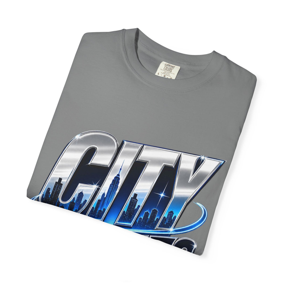 City Lights Skyline Graphic  Softstyle T-Shirt