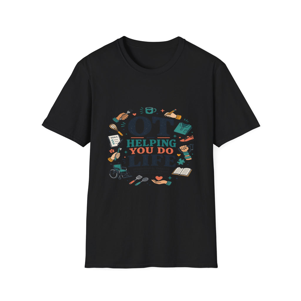 Playful Typography Framed By Colorful Illustrations And Hands- Graphic Tees