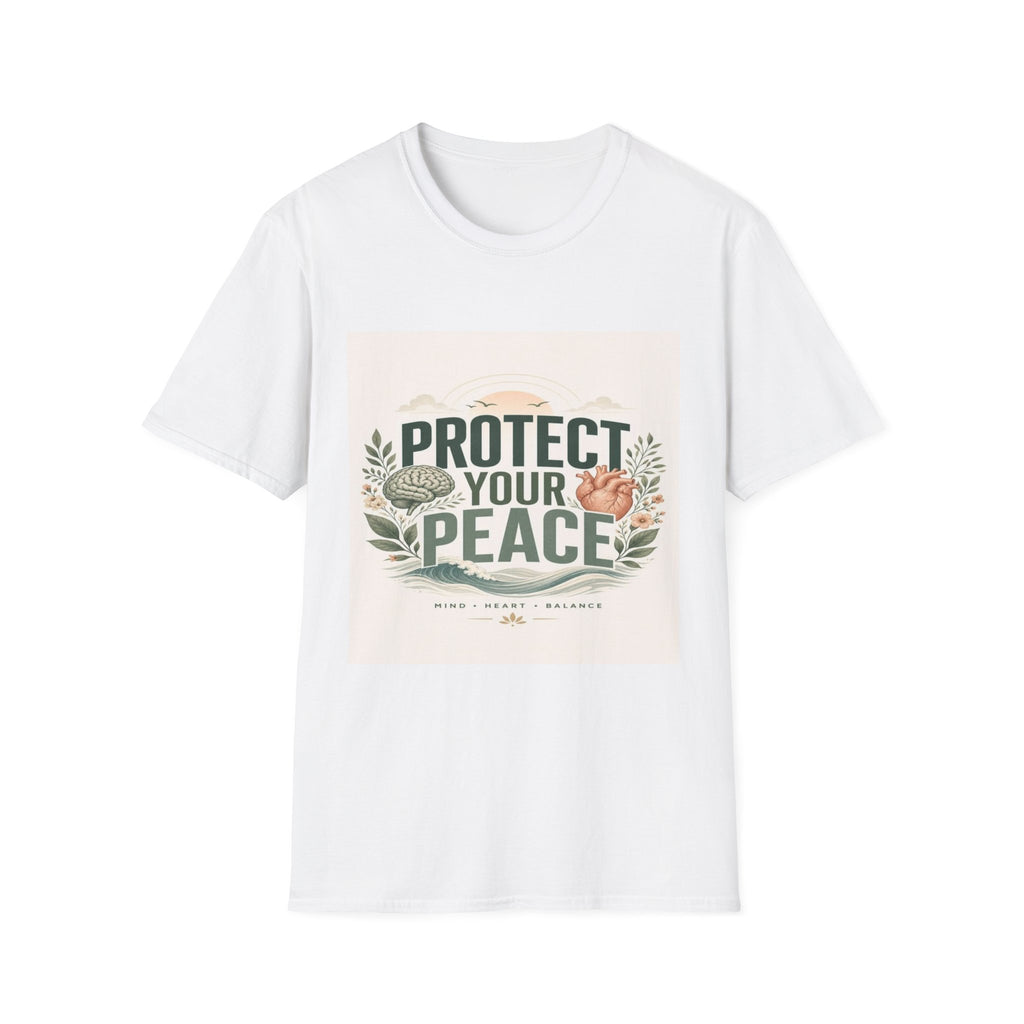 Large Typography Graphic Promoting Peace With Botanical Elements- Graphic Tees