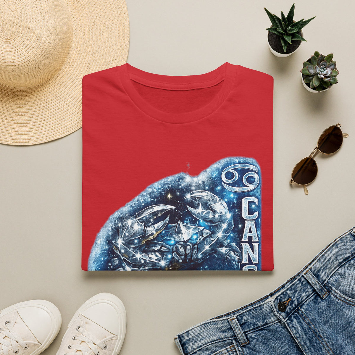 Cancer Zodiac T-Shirt — Starry Crab Astrology Tee (Cancer)