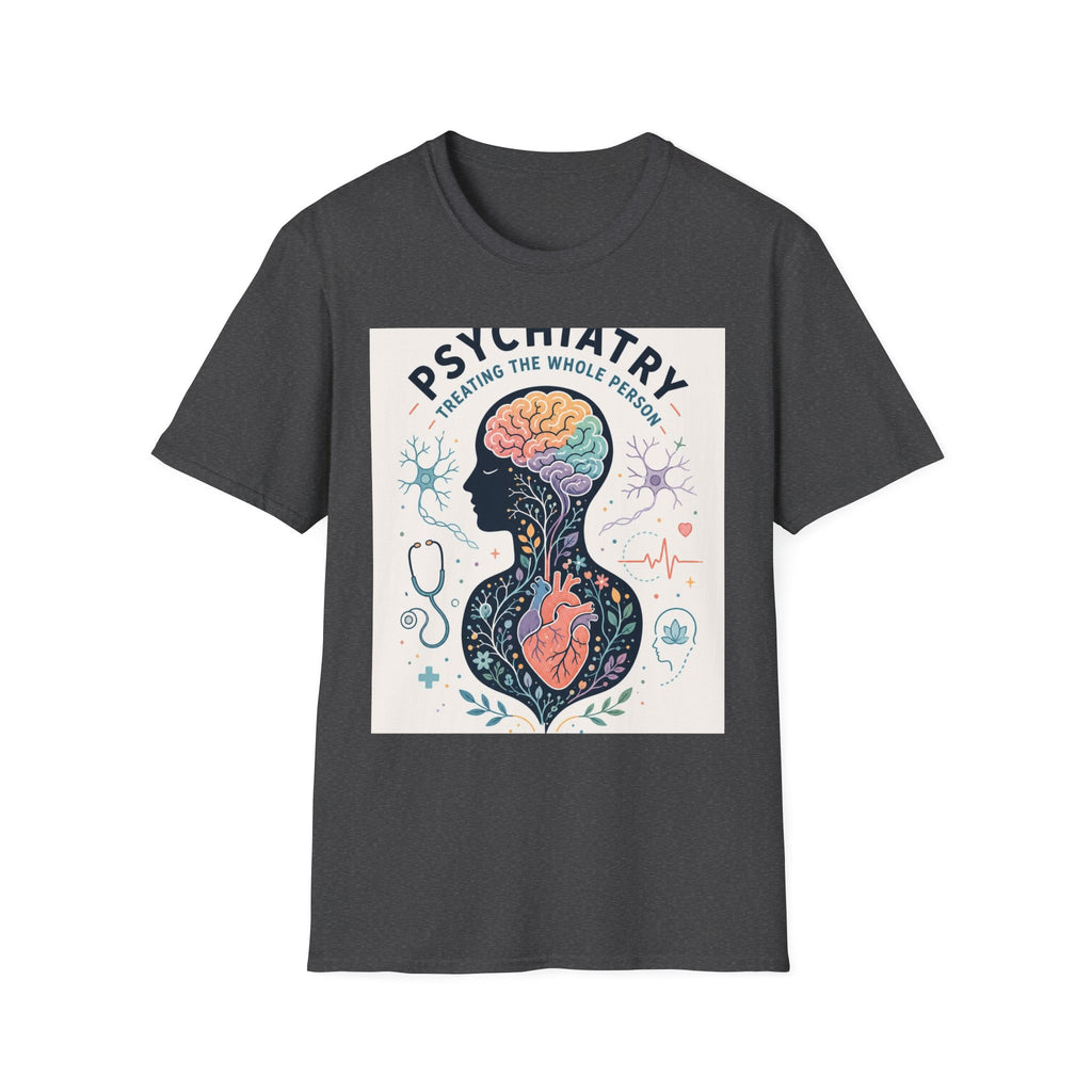 Colorful Brain And Heart In Human Silhouette With Text