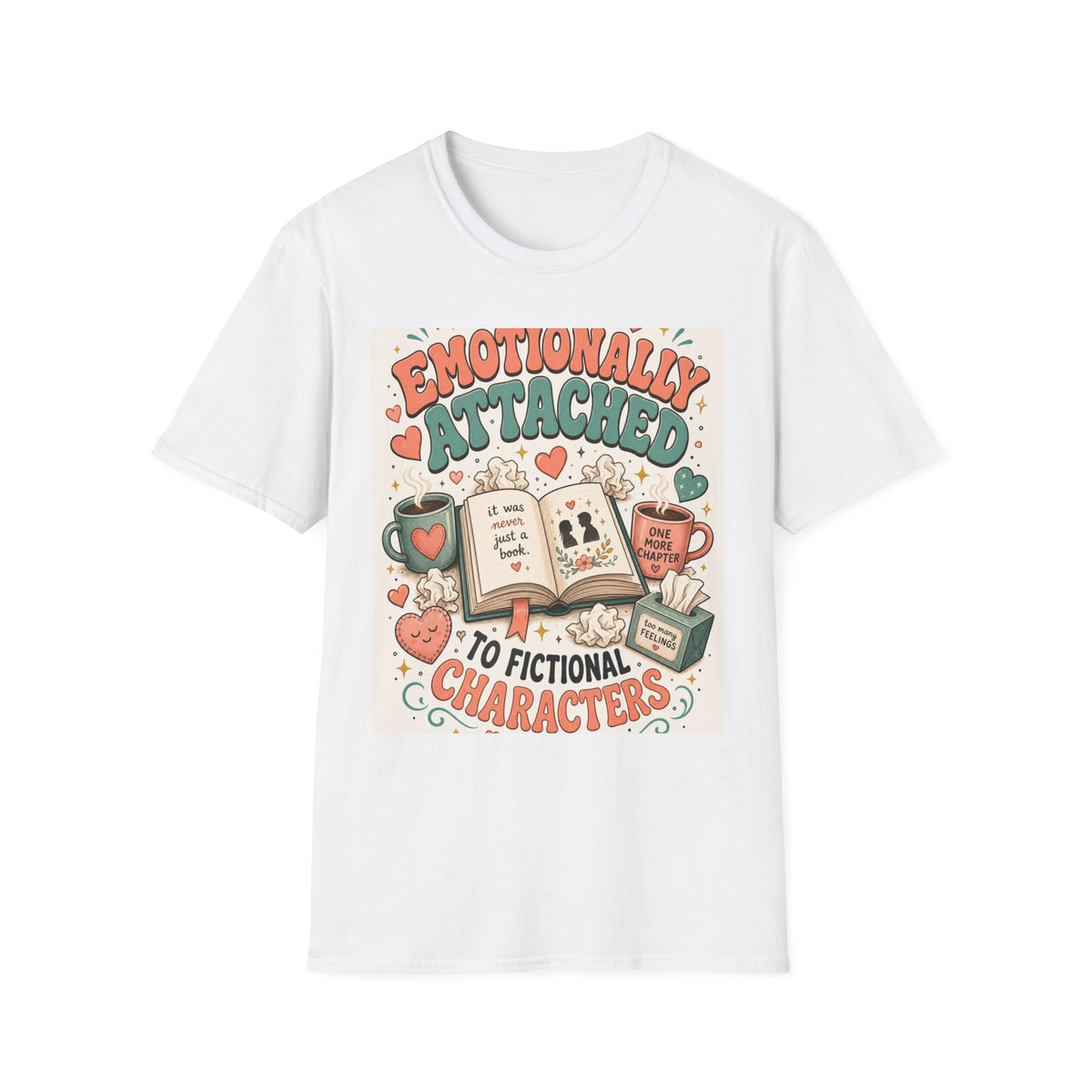 Whimsical T Shirt Design Celebrating Emotional Attachment To Fictional Characters