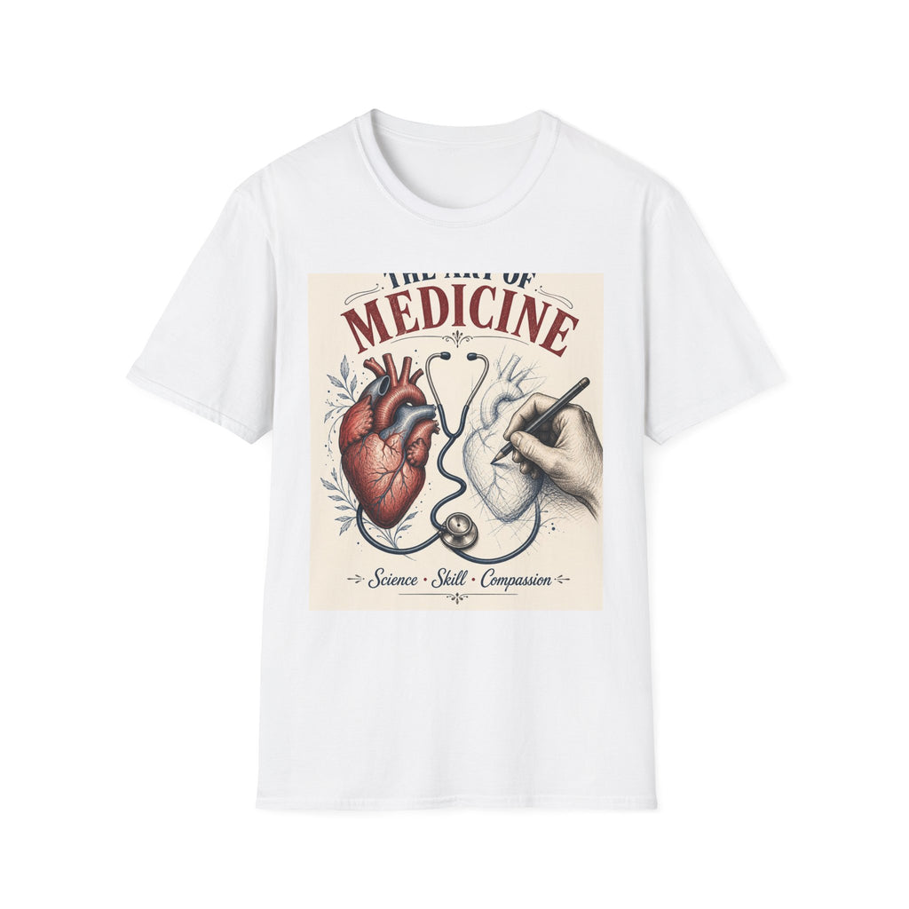 T Shirt Design Featuring Anatomical Heart And Sketching Hand