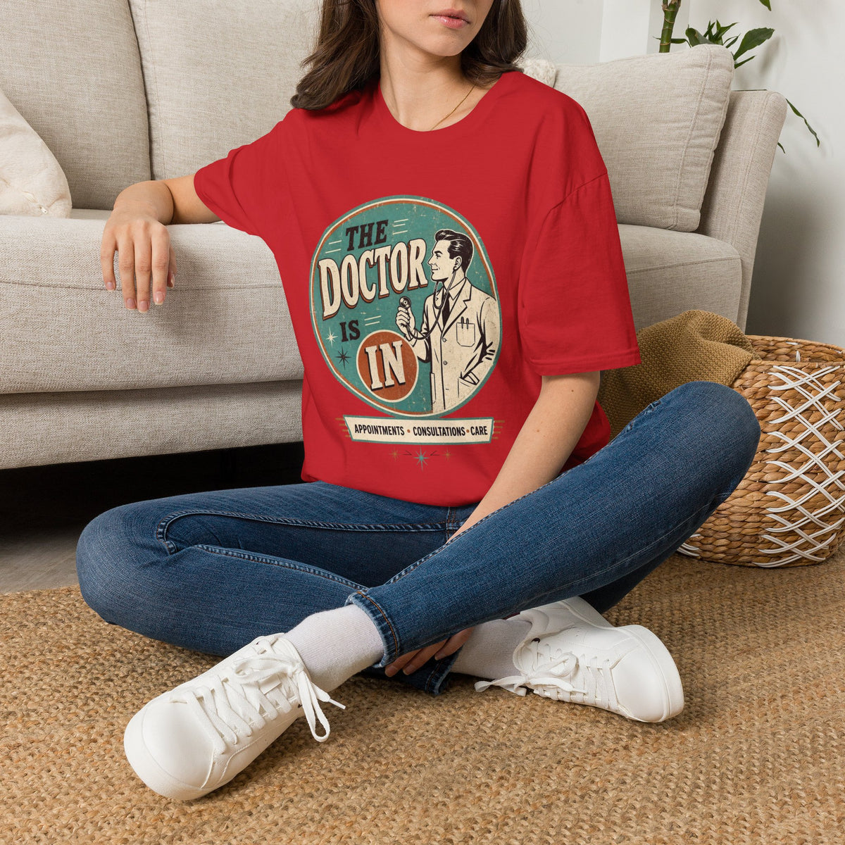 The Doctor Is In Retro Graphic T-Shirt — Vintage Medical Humor Tee