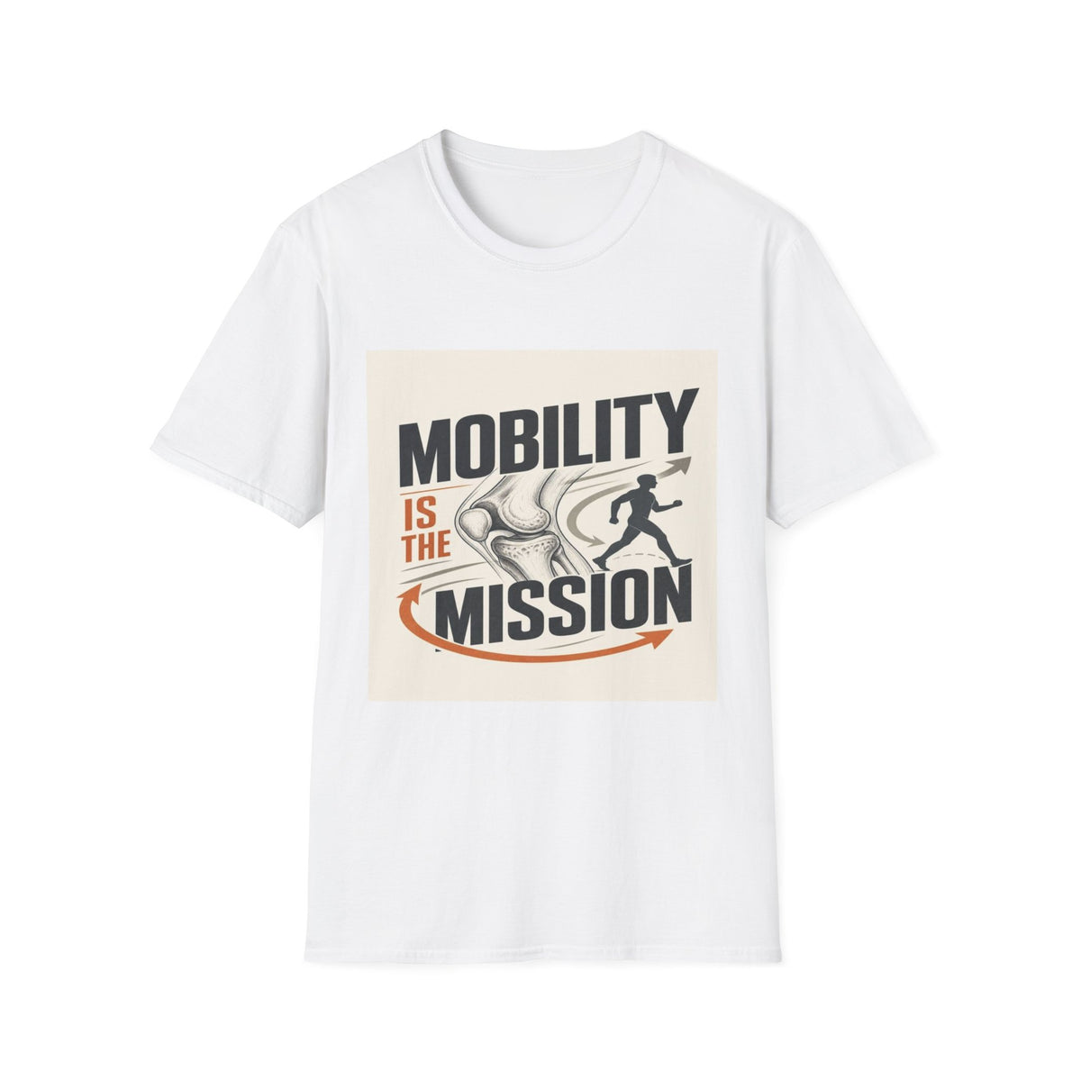 Bold Typography And Anatomical Illustration Representing Mobility Mission- Graphic Tees