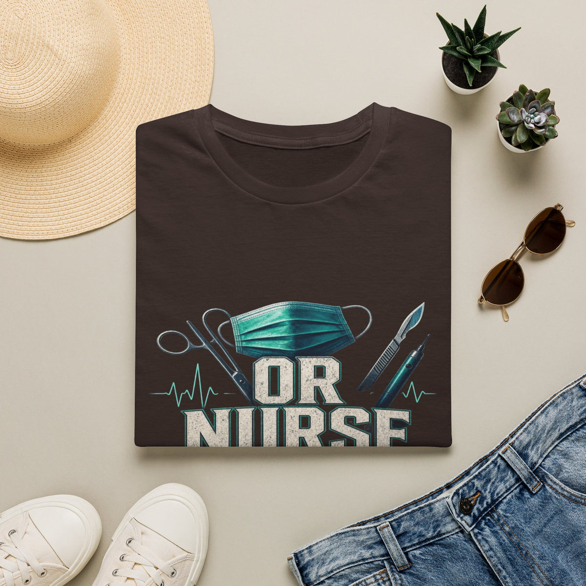Bold Typography T-Shirt Design For OR Nurse Theme- Graphic Tees