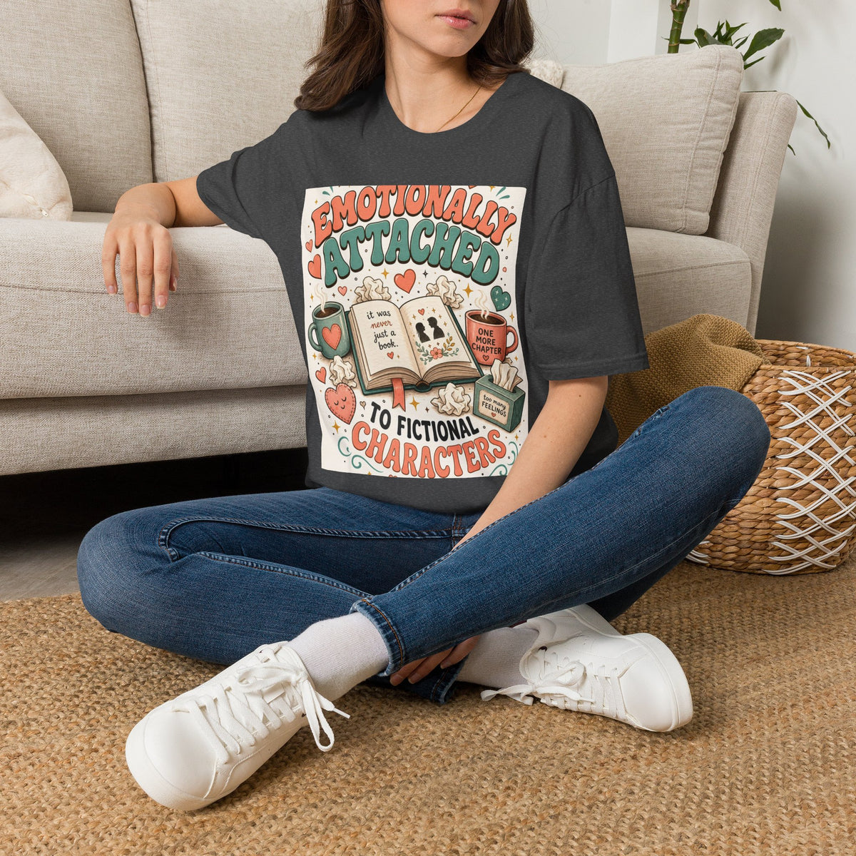 Whimsical T Shirt Design Celebrating Emotional Attachment To Fictional Characters